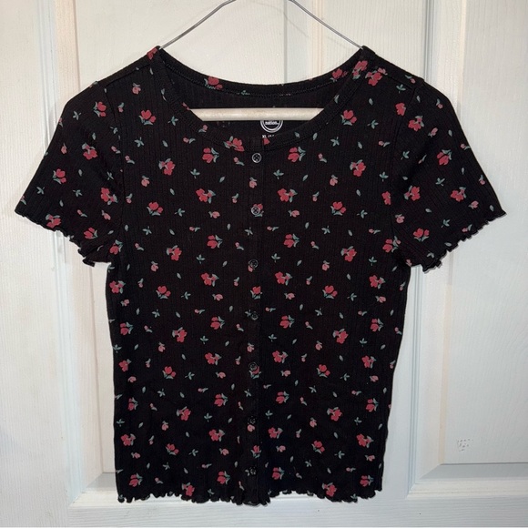 EUC Floral Cropped Top - 14/16 - Picture 1 of 4